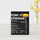 Carte Mac And Cheese Nutrition Funny Thanksgiving Mac N' (Fleur jaune)