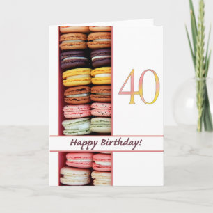 Carte Macaron 40e anniversaire