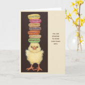 Carte Macaron avec peep (Fleur jaune)