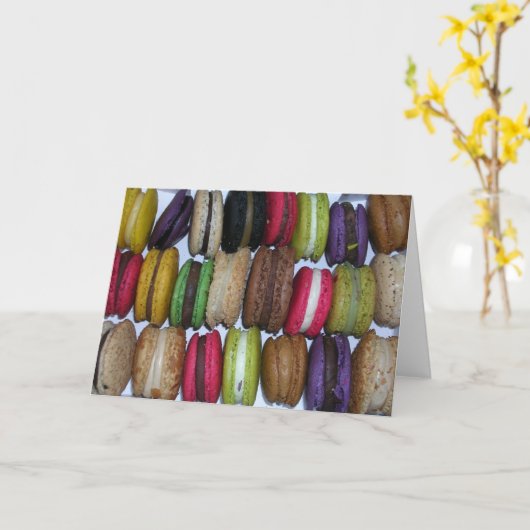 Carte Macarons (Fleur jaune)