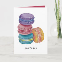 Macarons arc-en-ciel mignons en aquarelle