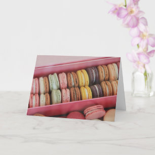 Carte Macarons de différentes couleurs