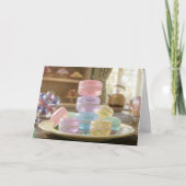 Carte Macarons en verre pastel | Joyeux Anniversaire (Devant)