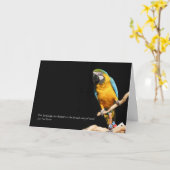 Carte Macaw pour toutes les occasions (Fleur jaune)