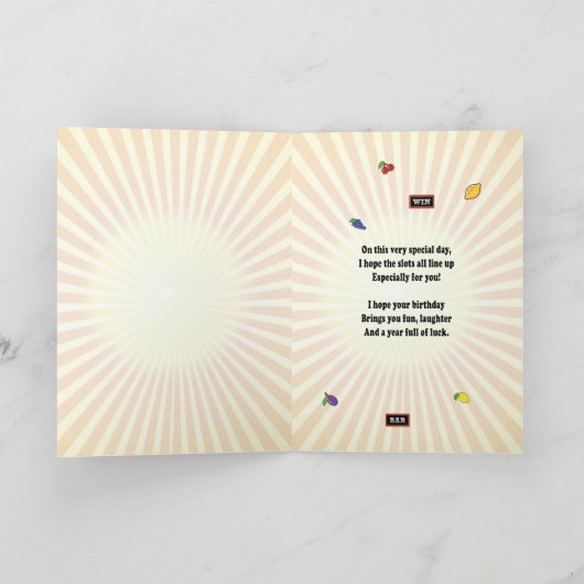 Carte machine 28e anniversaire (Intérieur)