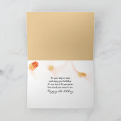 Carte Machine à écrire de type aquarelle d'anniversaire (Intérieur)