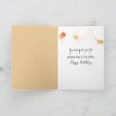 Carte Machine à écrire de type aquarelle d'anniversaire (Intérieur)
