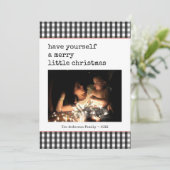 Carte Machine à écrire moderne Merry Little Christmas Ph (Debout devant)