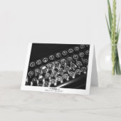 Carte Machine à écrire vintage (Dos)