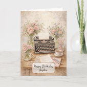 Carte Machine à écrire vintage (Devant)