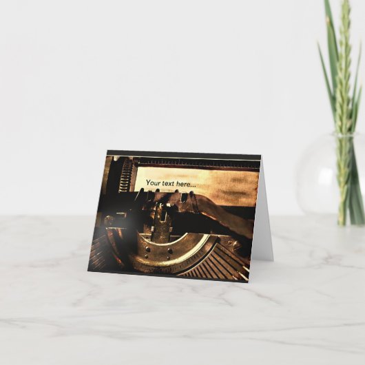 Carte Machine à écrire Vintage personnalisée (Devant)