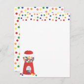 Carte Machine à gumball (Devant / Derrière)