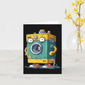 Carte Machine à laver d'allure amusante (Fleur jaune)
