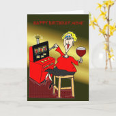 CARTE MACHINE À SOUPLESSE HEUREUX ANNIVERSAIRE MOM (Fleur jaune)