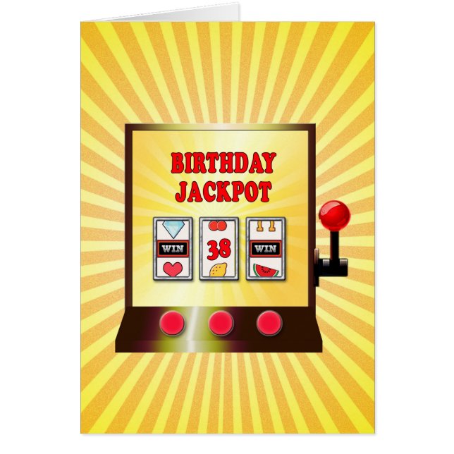 Carte machine à sous 38e anniversaire (Devant)