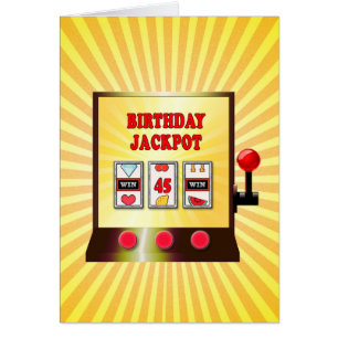 Carte machine à sous 45e anniversaire