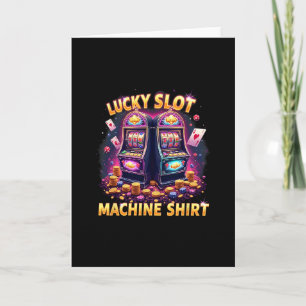 Carte Machine à sous chanceuse pour amateurs de jeux de