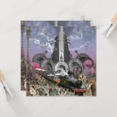 Carte Machine à temps Steampunk (Devant/Arrière en situation)