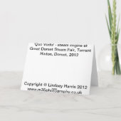 CARTE MACHINE À VAPEUR DE "QUO VADIS" - (Dos)