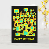 Carte Machine Alien - Anniversaire (Fleur jaune)