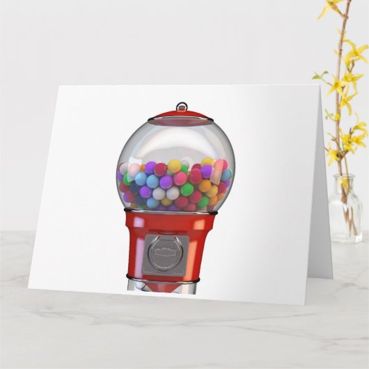 Carte Machine de distribution de gumball (Fleur jaune)