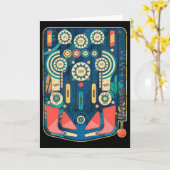 Carte Machine de jeu d'arcade Pinll Rétro Vintage (Fleur jaune)