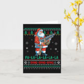Carte Machine Père Noël Arme Amant Pull de Noël Moche (Fleur jaune)