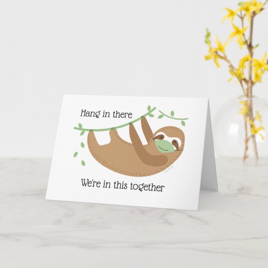 Carte Machines à Sous Quarantaine Distances sociales Se  (Fleur jaune)