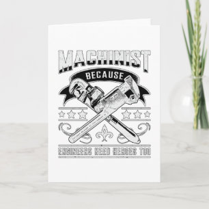 Carte Machiniste CNC Machiniste Emploi de machine Cadeau