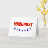 CARTE MACHINISTE RETRAITÉ (Fleur jaune)