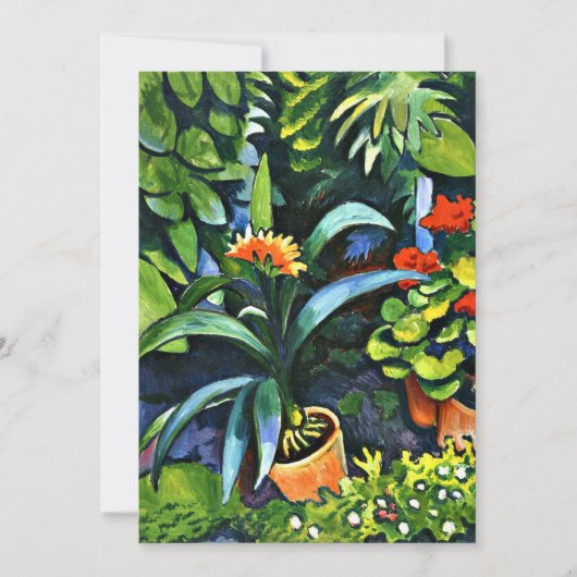 Carte Macke - Fleurs dans le jardin (Devant)