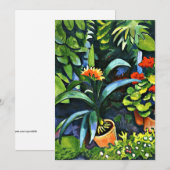 Carte Macke - Fleurs dans le jardin (Devant / Derrière)
