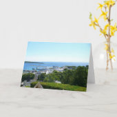Carte Mackinac Island View, Michigan USA Anniversaire (Fleur jaune)