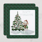Carte MacLean Chasse Ancienne Tartan Joyeux Pawlidays (Devant / Derrière)