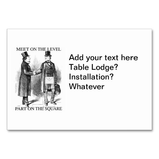 Carte maçonnique (Devant)