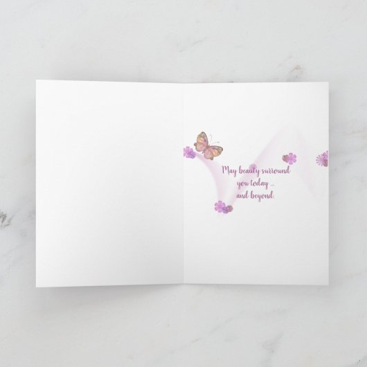 Carte macro d'anniversaire d'amaryllis (Intérieur)