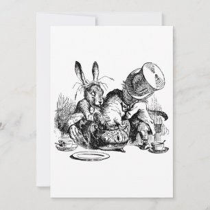 Carte Mad Hatter et March Hare tremblent le Dormouse