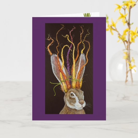 Carte Mad March Hare (Fleur jaune)