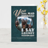 Carte Mad Scientifique / Grumpy Visionary Greeting Card (Fleur jaune)