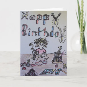 Carte Mad Scientist Birthday