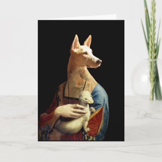 Carte Madame avec une hermine, version de Luna (Devant)