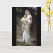 Carte Madame Child Lamb d'innocence de Bouguereau (Fleur jaune)