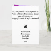 Carte Madame de fantaisie Orchid (Dos)