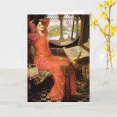 Carte Madame de Shalott s'asseyant à son bureau (Fleur jaune)