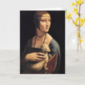 Carte Madame et hermine (Fleur jaune)