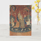 Carte Madame et la licorne : 'Hearing (Fleur jaune)