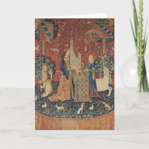 Carte Madame et la licorne : 'Hearing