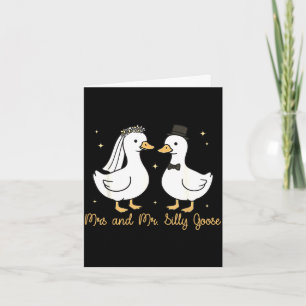 Carte Madame et monsieur oie idiote fête de mariage drôl