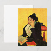 Carte Madame Ginoux avec des livres de Vincent van Gogh (Devant / Derrière)