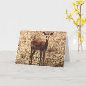 Carte Madame gracieuse (impala) (Fleur jaune)